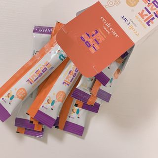 베거스코리아 [콜리케어] 키즈 홍삼콜리 딸기맛 14포 — 3.5점을 준 리뷰어가 2021년 10월 올린 사용 사진