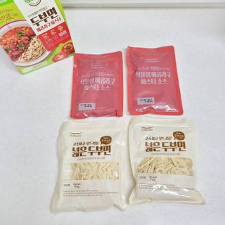 [풀무원] 식물성 저당질식 세트, 두부면 매콤라구파스타와 두부면 직화짜장 — 5점을 준 리뷰어가 2021년 3월 올린 사용 사진