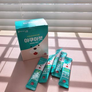 펫시랩 반려견용 액상 프리바이오틱스 아쿠아펫 — 4.5점을 준 리뷰어가 2021년 1월 올린 사용 사진