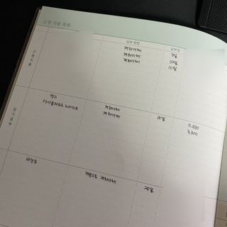 리훈 쉬운 오늘쓰임 가계부 + 다정한마테 요일/날짜 6mm — 4.5점을 준 리뷰어가 2022년 2월 올린 사용 사진