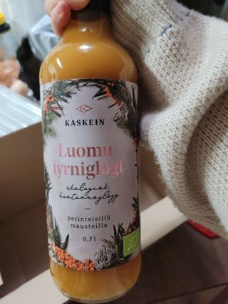 H365 [Kaskein Luomutyrniglögi] 핀란드 전통 무알콜 멀드와인 시벅톤 글로기 — 5점을 준 리뷰어가 2021년 4월 올린 사용 사진