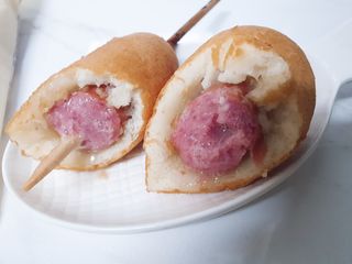 오마뎅 한우핫도그 — 5점을 준 리뷰어가 2021년 5월 올린 사용 사진