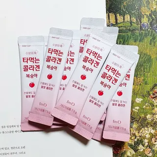 [음료수 대신 가능!]  빠르게 흡수되는 아임오 타먹는 콜라겐 1박스 — 4점을 준 리뷰어가 2023년 3월 올린 사용 사진
