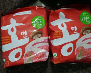 [풀무원] 자연은맛있다 정면, 백면, 홍면  세트 — 5점을 준 리뷰어가 2021년 4월 올린 사용 사진