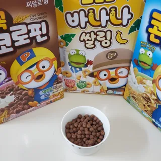 씨알푸드 뽀로로 시리얼 3종 — 5점을 준 리뷰어가 2022년 2월 올린 사용 사진