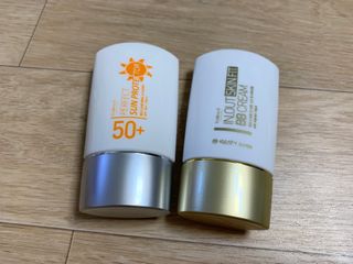약손명가코스메틱 에오스보떼 퍼펙트 선 프로텍터 선크림 / 인_아웃 스킨 핏 비비크림 세트 구성 — 5점을 준 리뷰어가 2021년 7월 올린 사용 사진