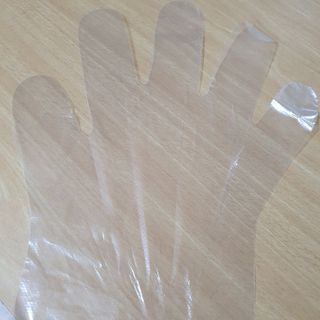 노플(NOPL) 노플 친환경 바이오 산화 생분해  항균 일회용 위생 비닐장갑 100매 + 지퍼백 소형, 대형 — 5점을 준 리뷰어가 2021년 10월 올린 사용 사진