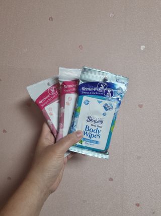 [심플리티] 한 장으로 향기롭게, 산뜻하게 바디시트 2종 + 랜덤향1개 총 3팩구성 — 5점을 준 리뷰어가 2021년 5월 올린 사용 사진