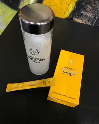 주식회사 씨크릿비에프랩 마시는 아미노산 아미토리 열대과일맛 14포 [1포, 5g / 보틀증정] — 3.5점을 준 리뷰어가 2023년 2월 올린 사용 사진