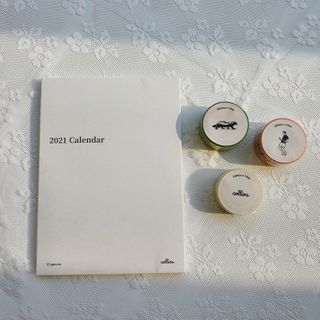 콜린스 2021 엽서 캘린더와 마스킹 테이프 3종 — 5점을 준 리뷰어가 2020년 12월 올린 사용 사진
