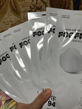 포그프리 김서림방지 마스크 KF94 10매 — 5점을 준 리뷰어가 2022년 1월 올린 사용 사진