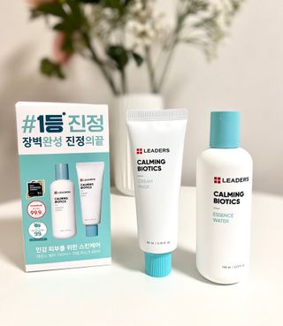 리더스코스메틱 리더스 카밍 바이오틱스 #1등 진정 기획세트 [에센스 워터150ml + 크림 마스크80ml] — 3.5점을 준 리뷰어가 2022년 8월 올린 사용 사진