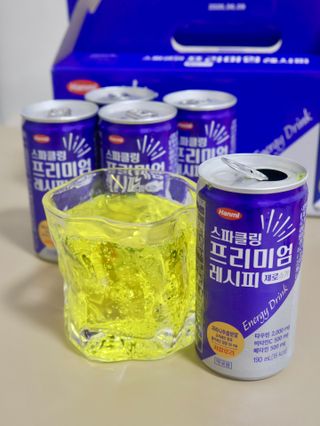 한미사이언스 [한미] 스파클링 프리미엄 레시피 (카페인, 제로카페인 2종)각5개총10개제공 — 5점을 준 리뷰어가 2025년 1월 올린 사용 사진