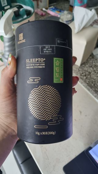 프리마인 자체 기업부설 연구소에서 찾아낸 건강한 수면의 비밀.  슬립토 플러스 30포 — 5점을 준 리뷰어가 2022년 4월 올린 사용 사진