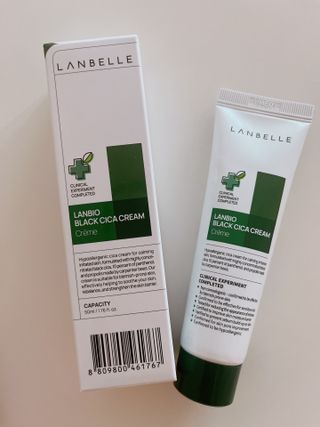 랑벨 랑바이오 블랙 시카 크림 50ml(블랙비 프로폴리스, 시카 4종, 판테놀 10 함유) — 5점을 준 리뷰어가 2022년 6월 올린 사용 사진