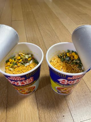 NISSIN 닛신 컵누들  4종 - 씨푸드오리지날, 씨푸드 스파이시, 씨푸드 커리, 씨푸드 XO소스 — 5점을 준 리뷰어가 2021년 12월 올린 사용 사진