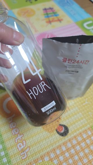 클린24시간 1BOX(5포) + 전용보틀(500ml) — 5점을 준 리뷰어가 2023년 6월 올린 사용 사진