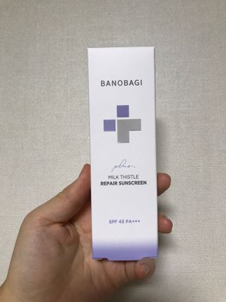바노바기 코스메틱 바노바기 밀크씨슬 리페어 시카 선스크린 플러스 50ml — 5점을 준 리뷰어가 2023년 3월 올린 사용 사진