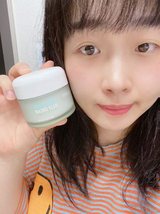 김정문알로에 큐어 큐어 알로에 리프레쉬 젤리 세럼, 큐어 알로에 하이드로 젤리 크림 — 5점을 준 리뷰어가 2021년 4월 올린 사용 사진