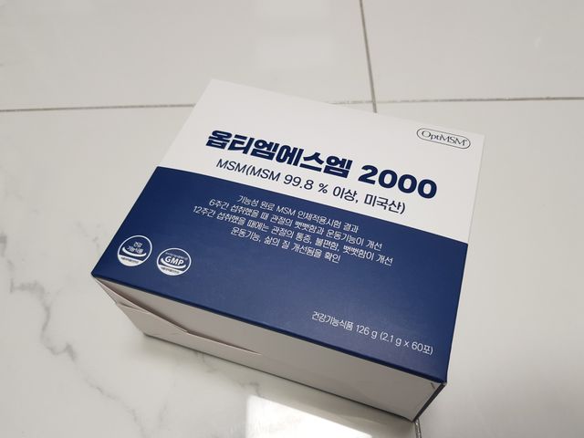 바른비타민 옵티엠에스엠2000 1박스 60포 관절 연골 복합건강기능식품 리뷰 사진
