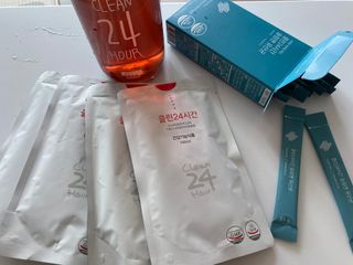 클린24시간 1BOX(5포) + 전용보틀(500ml) — 5점을 준 리뷰어가 2023년 6월 올린 사용 사진