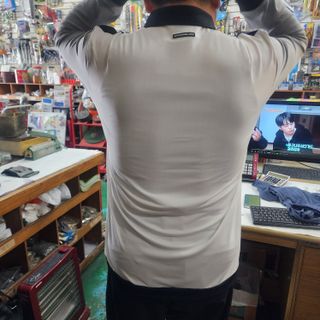 다운블로우 ~남자 버뮤다 7부 와이드 핀턱 트레이닝 반바지 ACC SS1001 — 5점을 준 리뷰어가 2025년 5월 올린 사용 사진