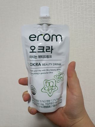 [이롬] 오크라 마시는 뷰티드링크 100mL x 20입 — 5점을 준 리뷰어가 2022년 9월 올린 사용 사진