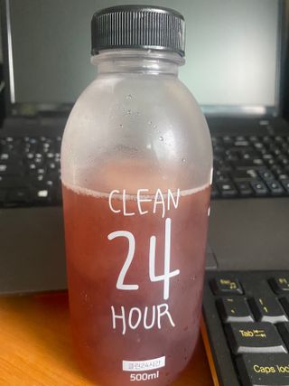 클린24시간 1BOX(5포) + 전용보틀(500ml) — 5점을 준 리뷰어가 2022년 8월 올린 사용 사진
