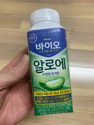 LIVE 매일바이오 알로에 드링킹 요거트 — 5점을 준 리뷰어가 2022년 4월 올린 사용 사진