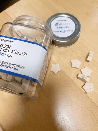 페페로니 자기전에 먹는 저알러지 껌 세트 치킨+오리 — 5점을 준 리뷰어가 2021년 8월 올린 사용 사진