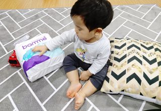 오브맘 밤 프리미엄 아기 기저귀 팬티형 밴드형 — 5점을 준 리뷰어가 2021년 1월 올린 사용 사진