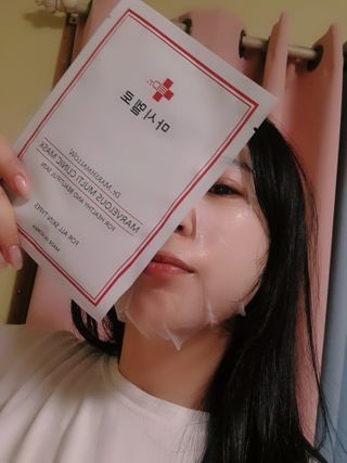 닥터마시멜로 마블러스 멀티 클리닉 마스크 — 5점을 준 리뷰어가 2021년 3월 올린 사용 사진