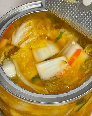 셰프애찬 단호박 백김치 1kg — 5점을 준 리뷰어가 2022년 10월 올린 사용 사진
