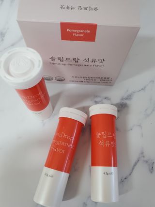 [슬림드랍 석류맛] 건기식 다이어트 보조제 겸 비타민 — 5점을 준 리뷰어가 2022년 1월 올린 사용 사진