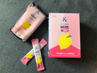 비타앤C 레몬맛, 망고맛 — 5점을 준 리뷰어가 2021년 4월 올린 사용 사진