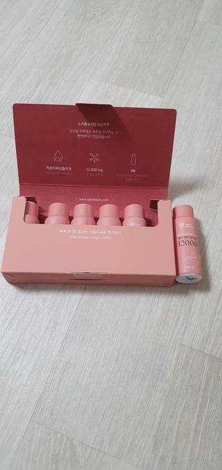 랩앤뷰티 메가 벨벳 콜라겐 12000 — 4점을 준 리뷰어가 2021년 5월 올린 사용 사진
