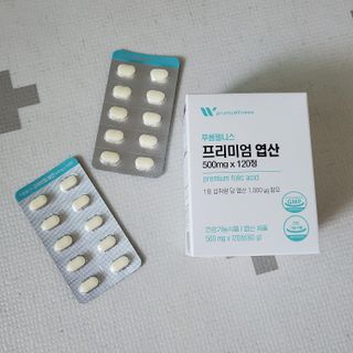 [푸름웰니스] 프리미엄 엽산 (500mgX120정) — 5점을 준 리뷰어가 2022년 4월 올린 사용 사진