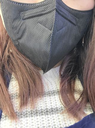 나무드 [유한킴벌리] 크리넥스 KF80 데일리 마스크 화이트 대형 블랙 10개 + 대형 화이트 10개 — 5점을 준 리뷰어가 2021년 10월 올린 사용 사진