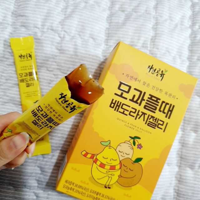 자연공유 모과플때 배 도라지 젤리 리뷰 사진