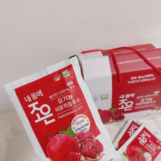 농업회사법인조은 유기농 석류 NFC 착즙주스 70ml 30포 — 5점을 준 리뷰어가 2021년 10월 올린 사용 사진
