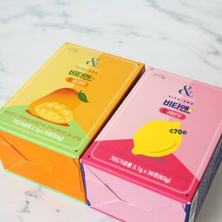 비타앤C 레몬맛, 망고맛 — 5점을 준 리뷰어가 2021년 4월 올린 사용 사진