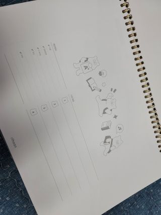 리훈 곰부 체크리스트+ 곰부 리무버블스티커 1장 — 4점을 준 리뷰어가 2021년 5월 올린 사용 사진