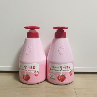 [과일나라] 피부가 마시는 딸기우유 바디클렌저&바디로션 — 4.5점을 준 리뷰어가 2022년 2월 올린 사용 사진