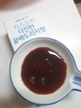 [이뮤니티플러스]우리아이 면역오키, 건강오키 _ 키즈오키 더진한꿀배도라지청 10포 1box — 5점을 준 리뷰어가 2022년 2월 올린 사용 사진