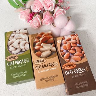 짜먹는 이지견과 짜먹는 이지아몬드, 짜먹는 이지허니피넛, 짜먹는 이지캐슈넛 각 10g X  10포 — 5점을 준 리뷰어가 2021년 2월 올린 사용 사진