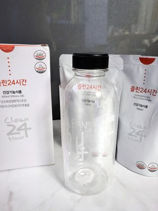 클린24시간 1BOX(5포) + 전용보틀(500ml) — 5점을 준 리뷰어가 2022년 8월 올린 사용 사진