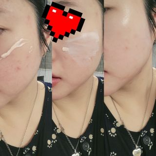제주인디 카멜리아 블러썸 선크림 — 4점을 준 리뷰어가 2023년 9월 올린 사용 사진