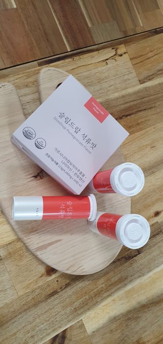 [슬림드랍 석류맛] 건기식 다이어트 보조제 겸 비타민 — 5점을 준 리뷰어가 2022년 2월 올린 사용 사진
