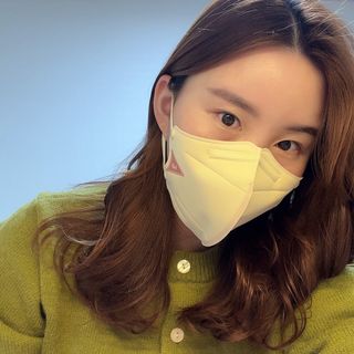 아이엘이 ILE 친환경 새부리형 방수 마스크 — 5점을 준 리뷰어가 2022년 4월 올린 사용 사진