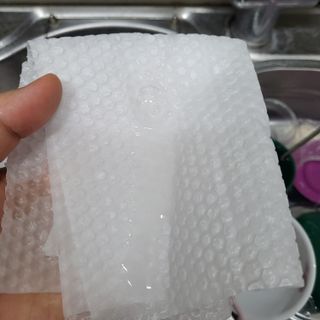 부직포나라 중금속유해물질ZERO 뜯어쓰는 주방 일회용수세미 60매 2매 — 5점을 준 리뷰어가 2022년 10월 올린 사용 사진